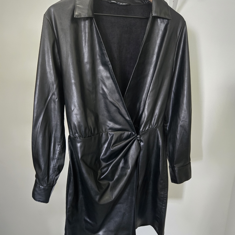 Zara Black Leather Women's Jacket